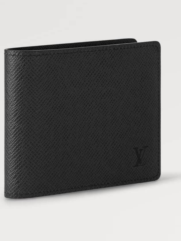 Multiple Taiga Leather Half Wallet Black - LOUIS VUITTON - BALAAN 5