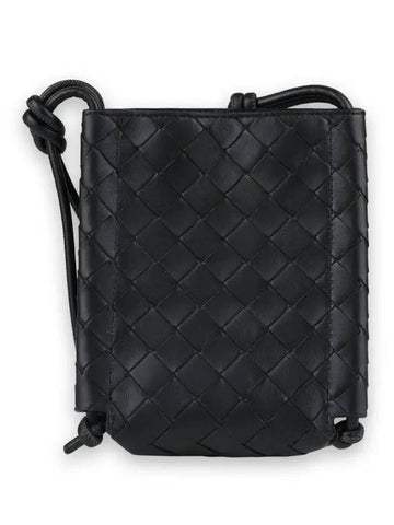 Intrecciato Mini Cross Bag Black - BOTTEGA VENETA - BALAAN 1