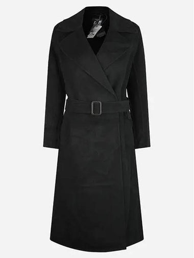 2425016041600 013 Manu Belted Wool Coat Black 1128523 - MAX MARA - BALAAN 1