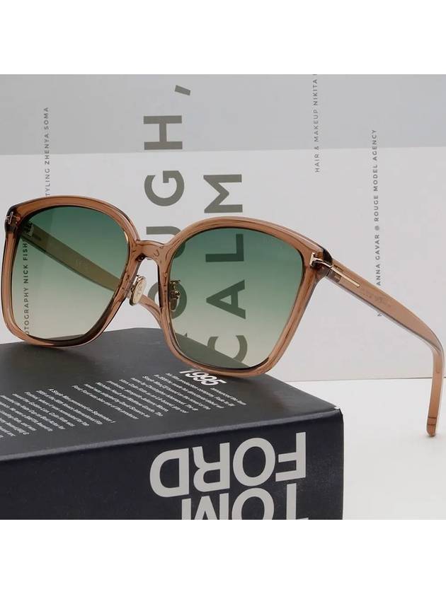 Sunglasses TF1054K 45P Transparent Brown Overfit Horn rimmed Square Asian Fit - TOM FORD - BALAAN 2