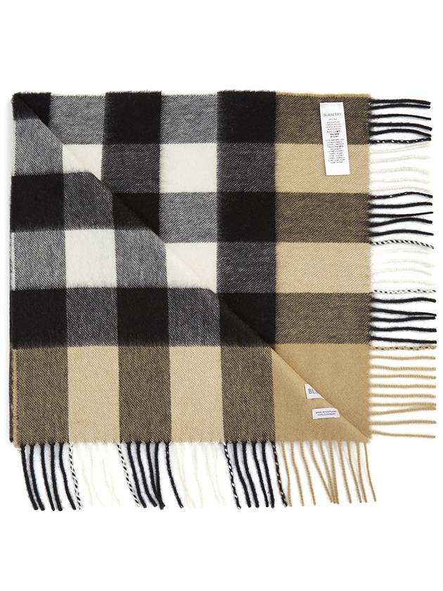 Classic Check Cashmere Muffler Beige - BURBERRY - BALAAN 4