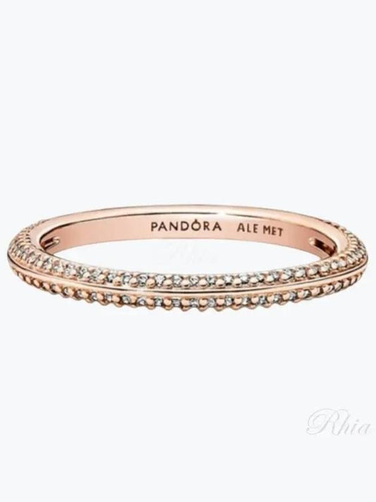 Me Pave Ring Rose Gold - PANDORA - BALAAN 2