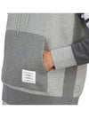 Panel Drawstring Cotton Hoodie Grey - THOM BROWNE - BALAAN 8