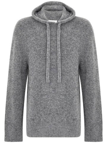 Laneus Gray Wool Hoodie - LANEUS - BALAAN 1