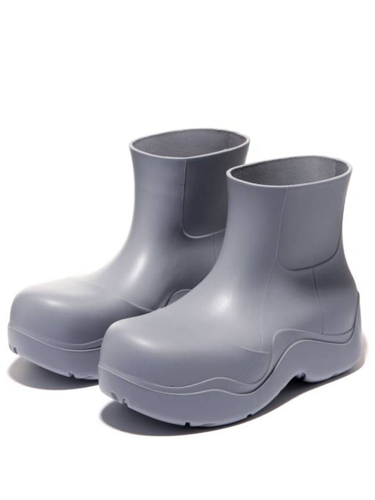 Puddle Rubber Ankle Rain Boots Grey - BOTTEGA VENETA - BALAAN 2