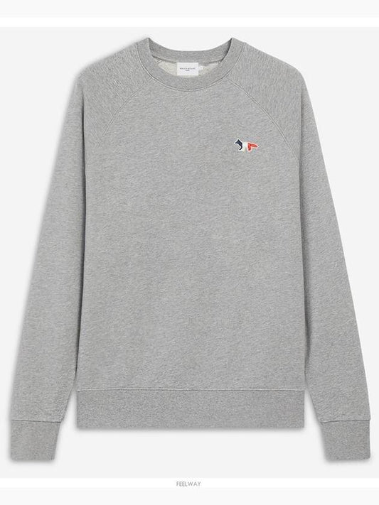 Tricolor Fox Patch Sweatshirt Gray Melange - MAISON KITSUNE - BALAAN 2