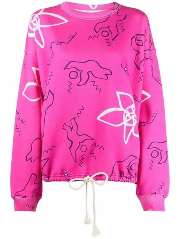 Graphic Print Sweatshirt Pink - ISABEL MARANT - BALAAN 2