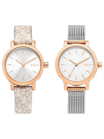 NY6605SET Soho Mesh Band Set Women s Leather Watch - DKNY - BALAAN 1