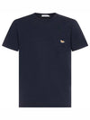 Baby Fox Patch Pocket Short Sleeve T-Shirt Navy - MAISON KITSUNE - BALAAN 2