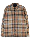 Reversible Vintage Check Thermoregulated Overshirt Jacket Black - BURBERRY - BALAAN 5