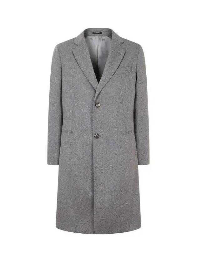 Men s Soft Wool Blend Coat Gray - EMPORIO ARMANI - BALAAN 1