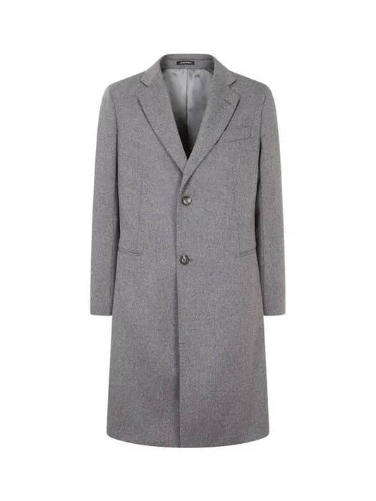 Men's Soft Wool Blend Coat Gray - EMPORIO ARMANI - BALAAN 1