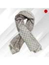 GG Jacquard Square Muffler Grey - GUCCI - BALAAN 11