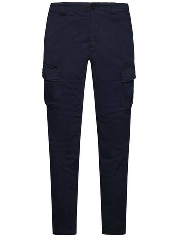 Lens Wapen Saten Cargo Straight Pants Blue - CP COMPANY - BALAAN 1