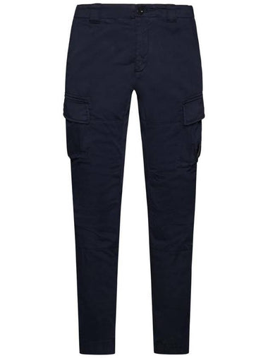 Lens Wapen Saten Cargo Straight Pants Blue - CP COMPANY - BALAAN 1