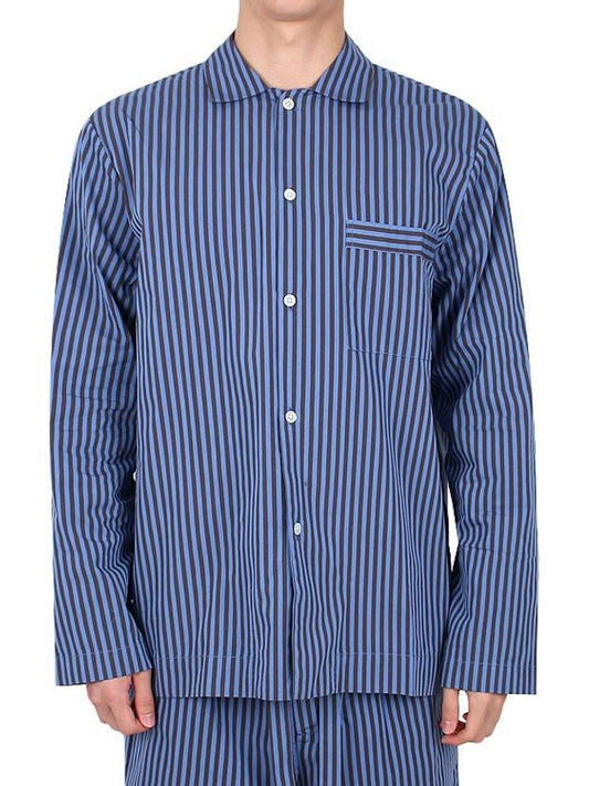 Poplin Striped Pajamas Long Sleeve Shirt - TEKLA - BALAAN 1