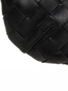 Solstice Intrecciato Mini Leather Shoulder Bag Black - BOTTEGA VENETA - BALAAN 9