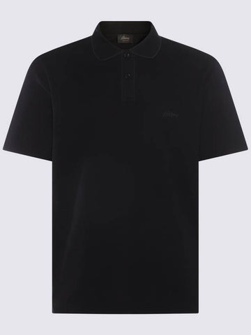 Brioni Black Cotton Polo Shirt - BRIONI - BALAAN 1