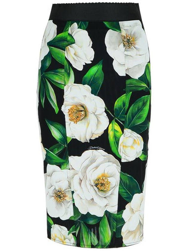 Dolce & Gabbana 'Gardenia' Black Polyester Blend Skirt - DOLCE&GABBANA - BALAAN 1