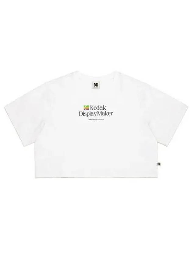 KODAK digital rainbow graphic crop short sleeve t shirt women white - KODO - BALAAN 1