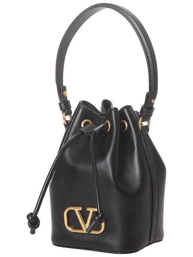 V Logo Bucket Bag Black - VALENTINO - BALAAN 3