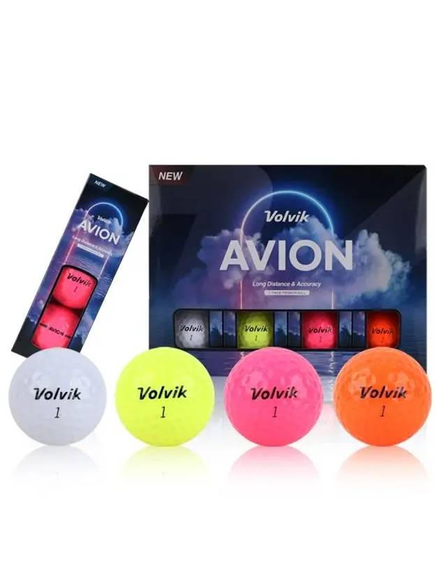 AVION Flight Optimized Golf Ball Avion Color1 Dozen 12 Balls - VOLVIK - BALAAN 3