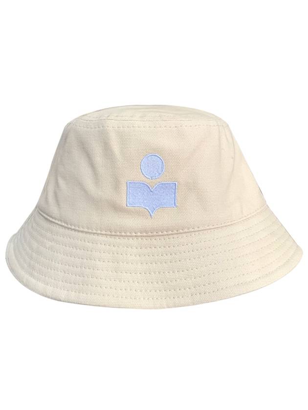 HALEY logo bucket hat ecru light blue CU001XHA A3C01J ECLU - ISABEL MARANT - BALAAN 1