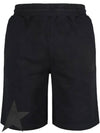 Men's Logo Printing Bermuda Shorts Black - GOLDEN GOOSE - BALAAN.