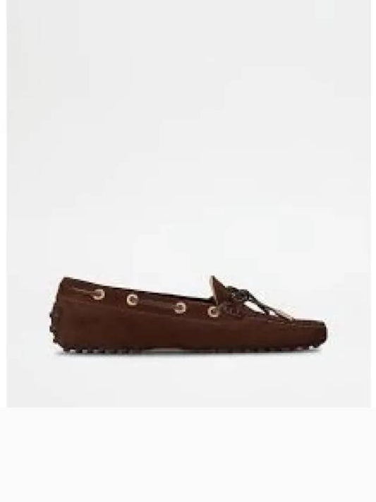 Women's Suede Driving Shoes Brown - TOD'S - BALAAN 2