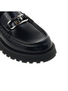 O'Lock Round Toe Calfskin Loafers Black - FENDI - BALAAN 10
