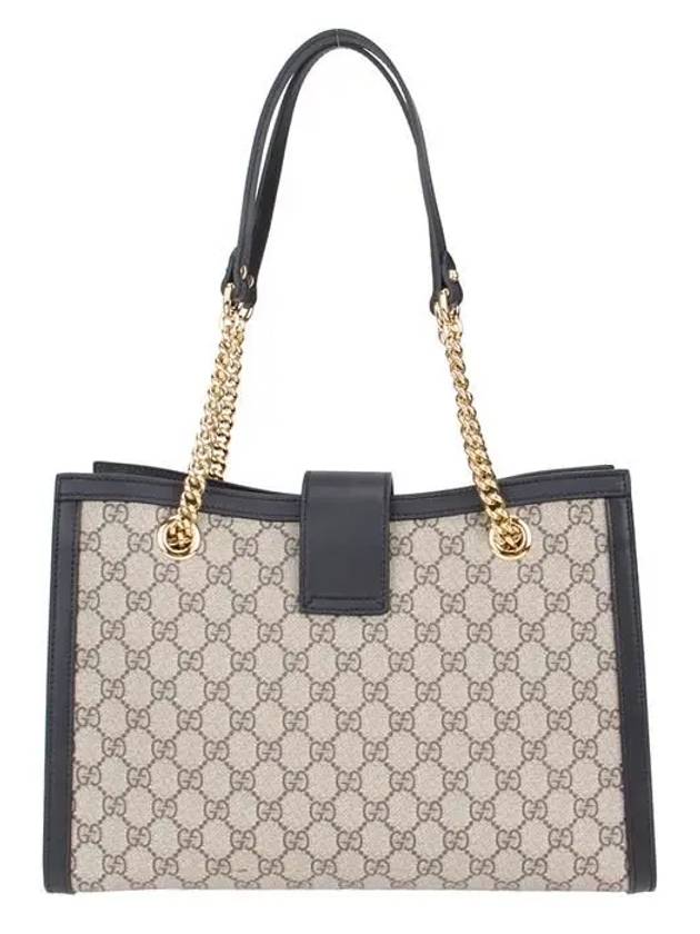 GG Padlock Supreme Medium Shoulder Bag Black Beige - GUCCI - BALAAN 5