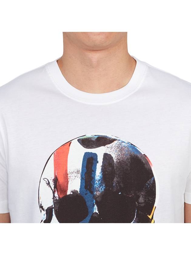 Skull Print Short Sleeve T-Shirt White - PAUL SMITH - BALAAN 6