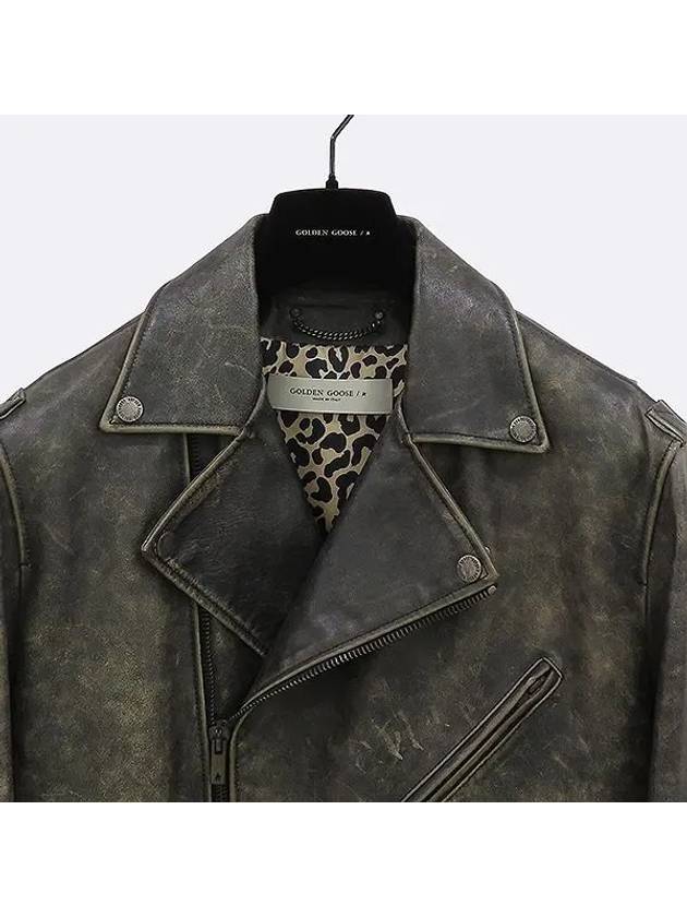 GMP00297 Black color men s leather biker jacket size 54 - GOLDEN GOOSE - BALAAN 2