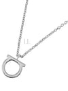 Gancini Large Brass Necklace Palladium - SALVATORE FERRAGAMO - BALAAN 2