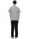 RWB Pocket Interlock Cotton Short Sleeve Polo Shirt Grey - THOM BROWNE - BALAAN 6