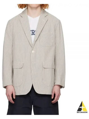 24 Ivy Blazer NavyNatural Cotton Seersucker 24S1D069 OR243 SD029 - ENGINEERED GARMENTS - BALAAN 1