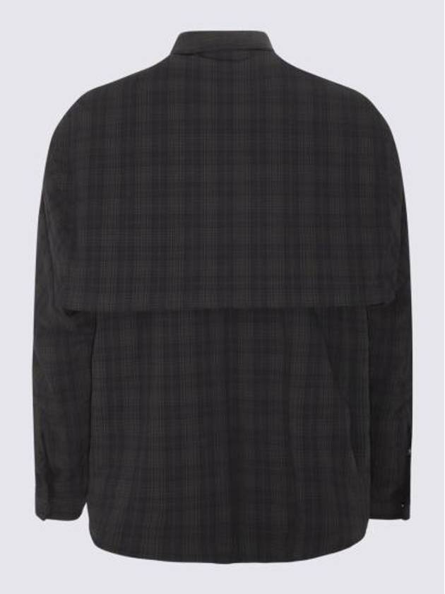 Checked Pattern Long Sleeve Shirt Grey - BALENCIAGA - BALAAN 7