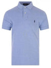 Logo Slim Fit Short Sleeve Polo Shirt Blue - POLO RALPH LAUREN - BALAAN 2