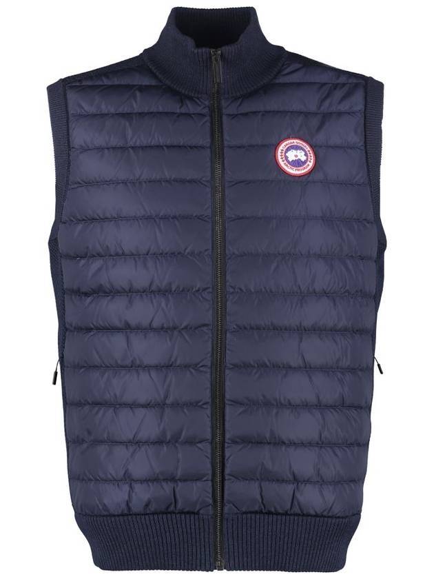 Hybrdige Slim Fit Merino Wool Padded Vest Navy - CANADA GOOSE - BALAAN 1