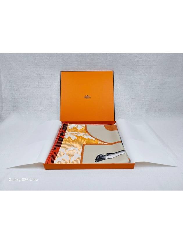 Cavalier Orange Women s Scarf AKA Jockey Silhouette H004008S - HERMES - BALAAN 6