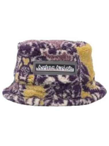 Aries Flare Fleece Bucket Hat Multi Black - ARIES - BALAAN 1