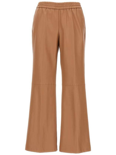 Nude Eco Leather Pants - NUDE - BALAAN 1