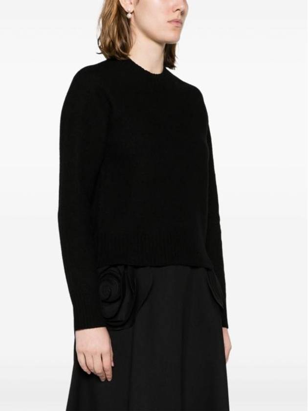 Wool Knit Top Black - JIL SANDER - BALAAN 3