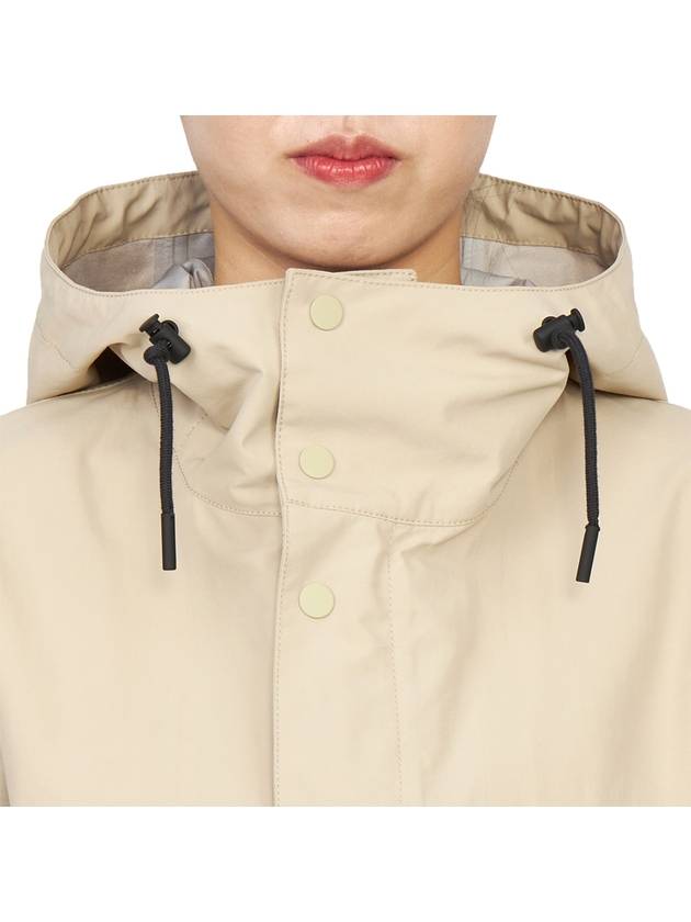 EKD Patch Darted Waist Nylon Parka Beige - BURBERRY - BALAAN 7