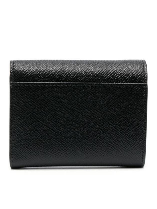 Stitch Leather Tri-Fold Half Wallet Black - MAISON MARGIELA - BALAAN 3