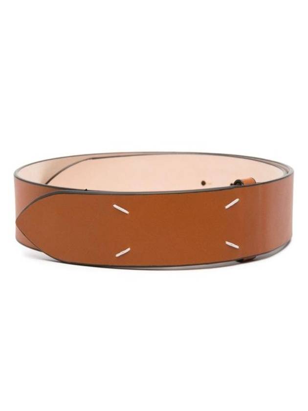 Stitch Leather Belt Tan - MAISON MARGIELA - BALAAN 1