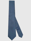 Horsebit Jacquard Silk Tie Blue - GUCCI - BALAAN 2