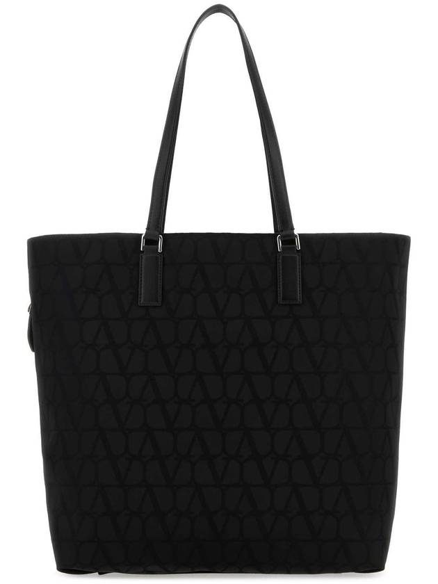 Iconography Shopper Tote Bag Black - VALENTINO - BALAAN 2