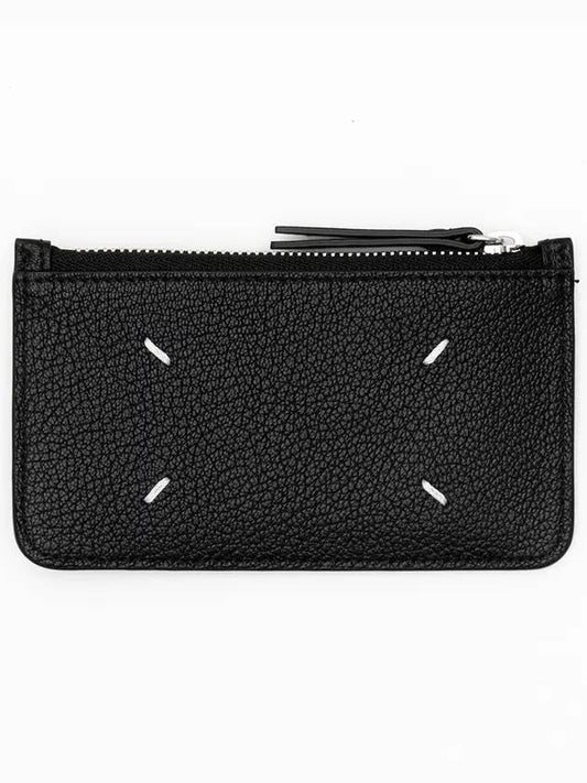 Stitch Zipper Card Wallet Black - MAISON MARGIELA - BALAAN 1