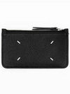 Stitch Zipper Card Wallet Black - MAISON MARGIELA - BALAAN 1